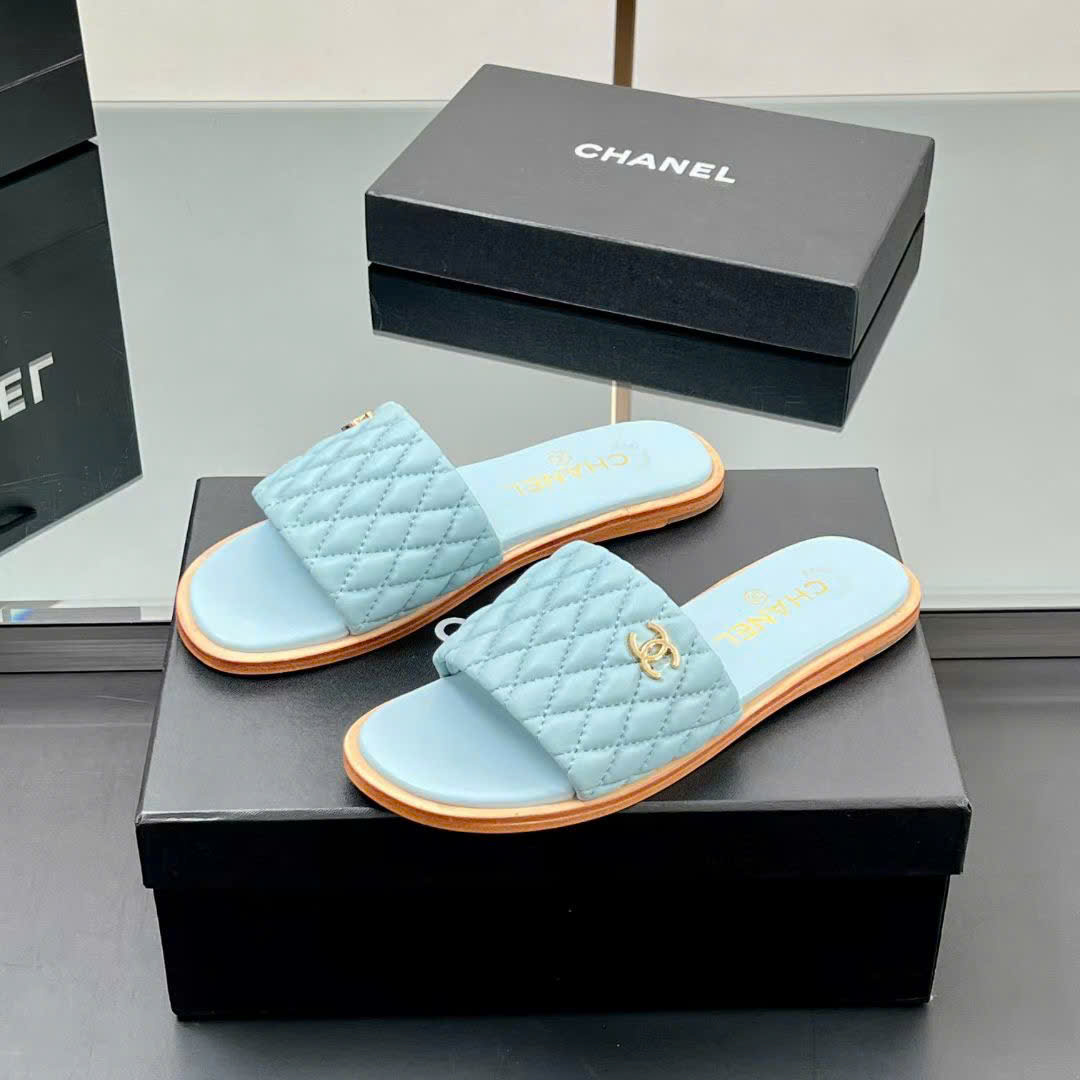 (1:1 replica) Chanel CLogo Women s Slides New Arrivals