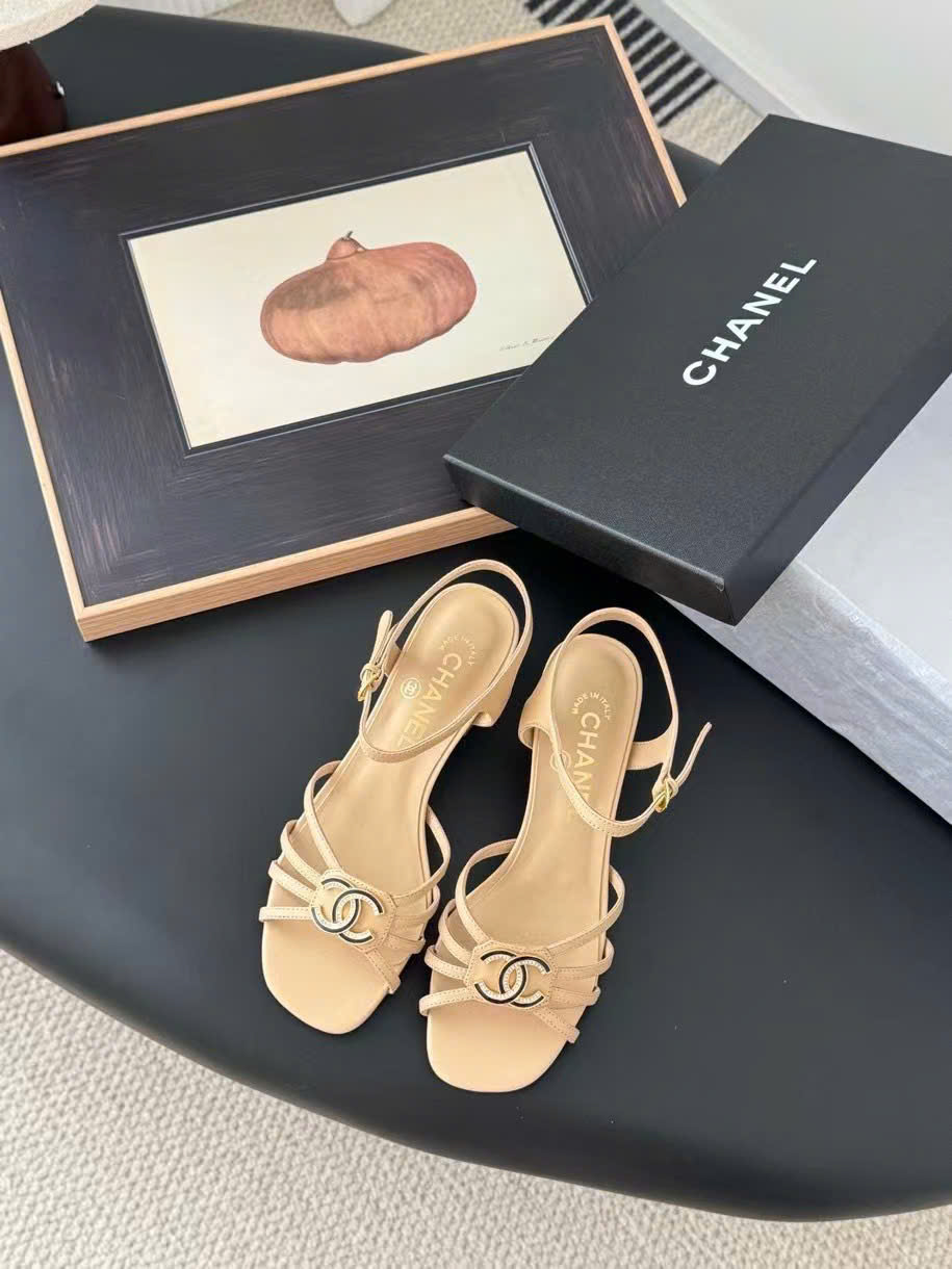 (1:1 replica) Chanel C Logo Women s Sandals 5cm
