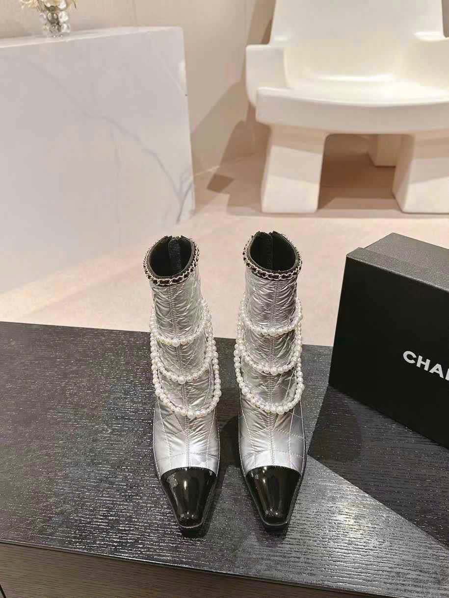 (1:1 replica) Chanel Vintages Leather Boots