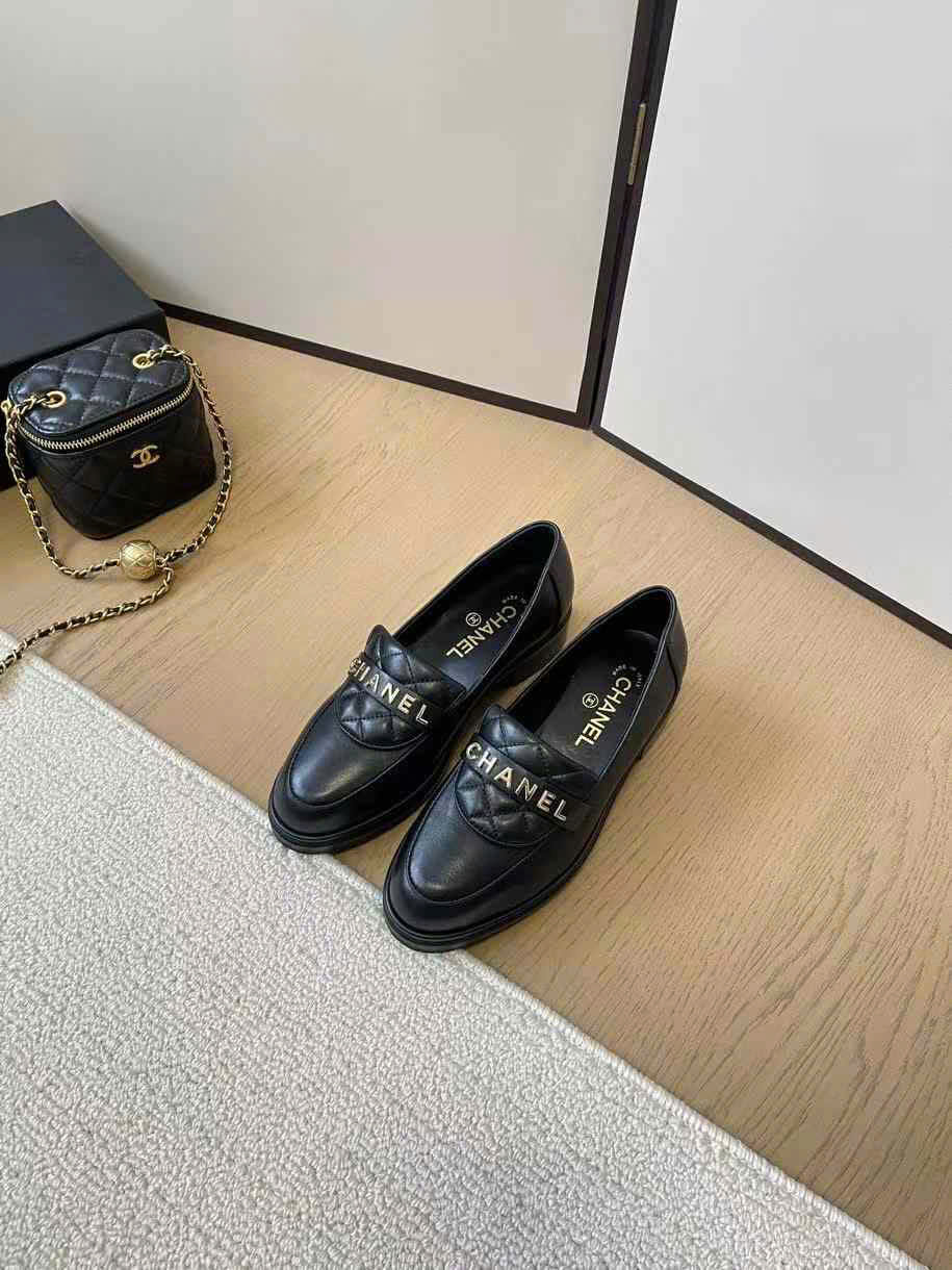(1:1 replica) Chanel Leather Loafers Shoes