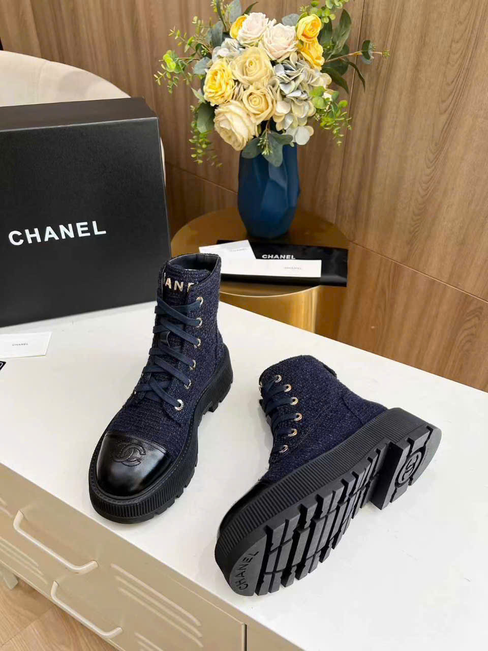(1:1 replica) Chanel Platform Martin Boots