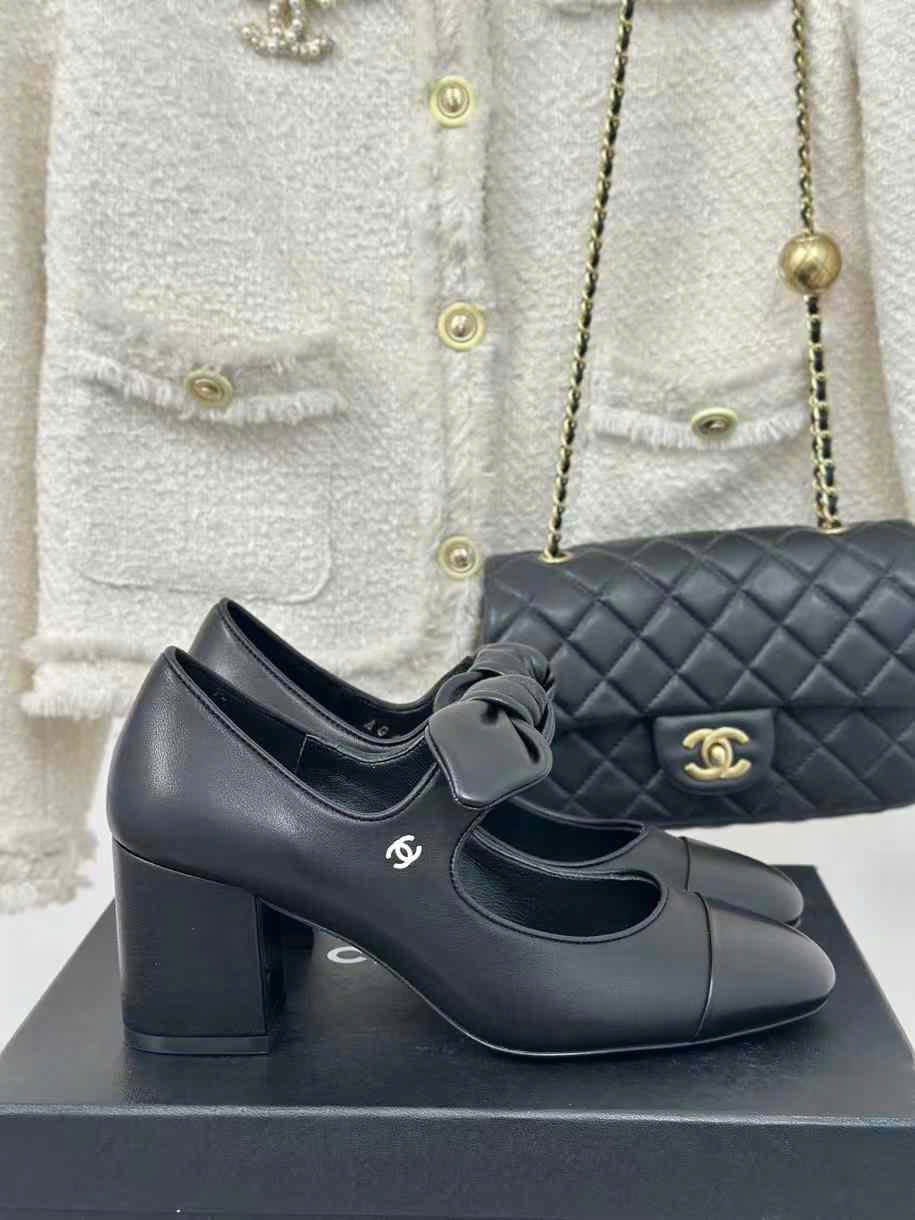 (1:1 replica) Chanel Leather Pumps Shoes