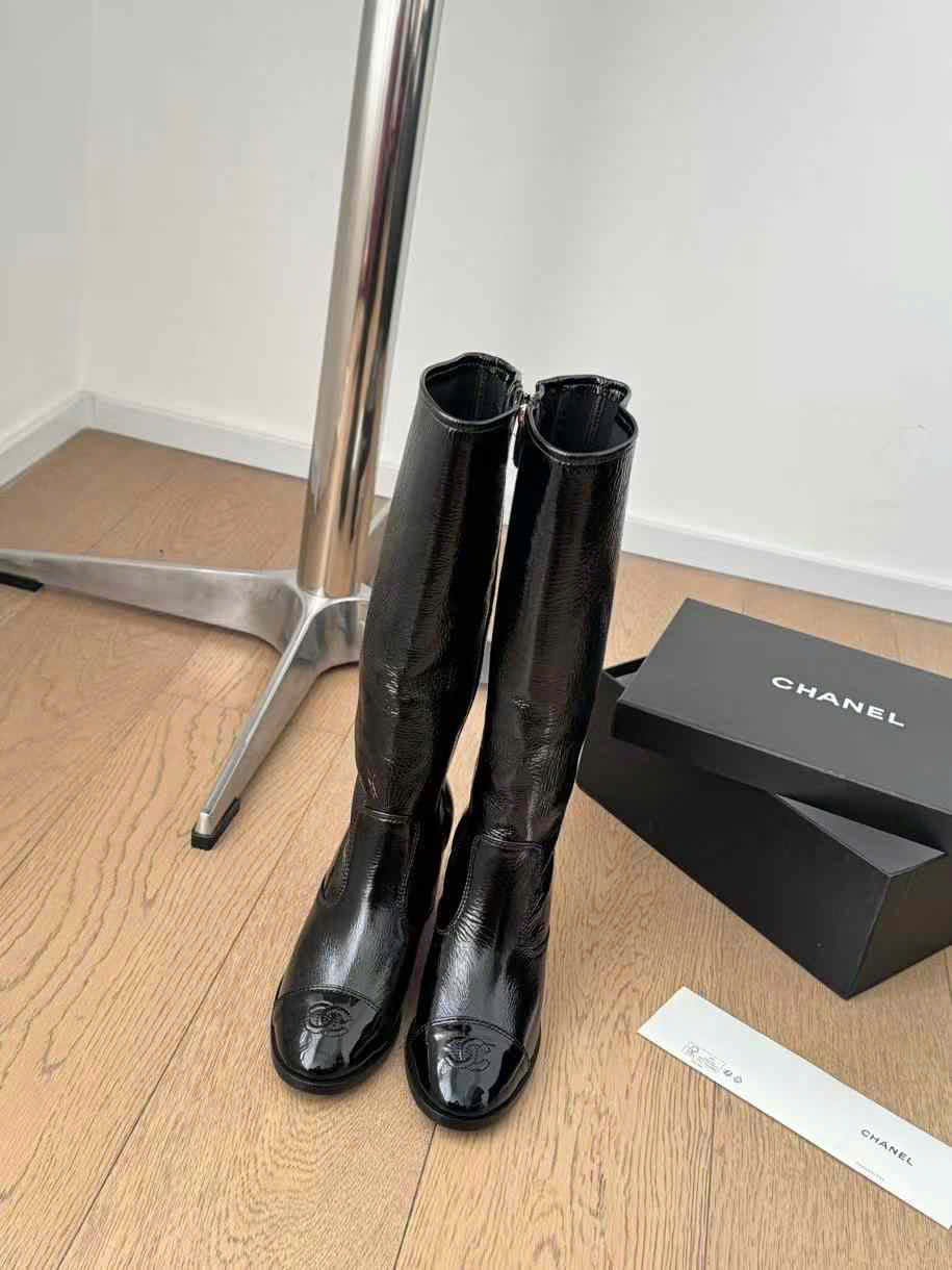 (1:1 replica) Chanel C Logo Long Boots