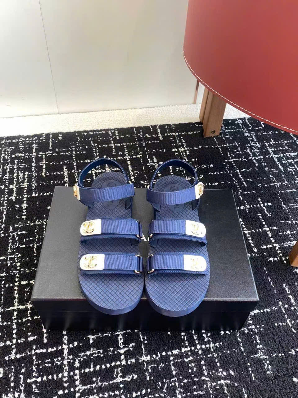 (1:1 replica) Chanel C Logo TPU Women s Sandals
