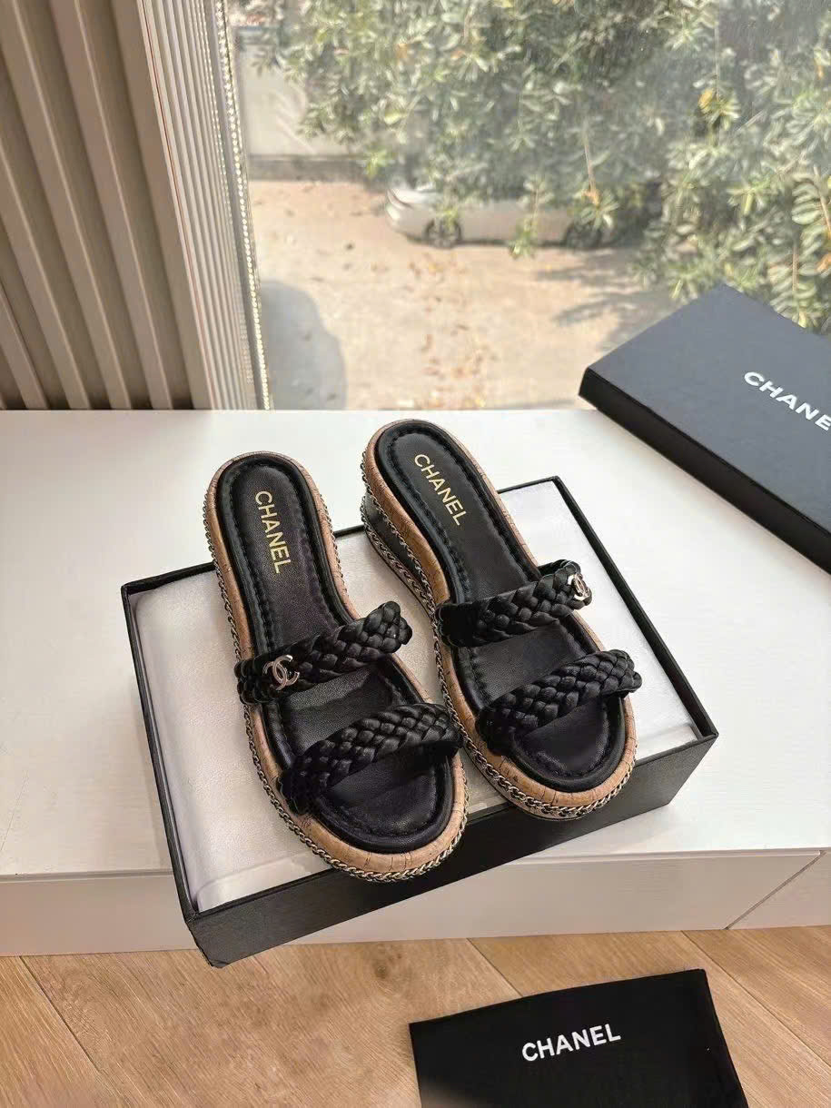 (1:1 replica) Chanel Wedges Women s Sandals New Collections 2025