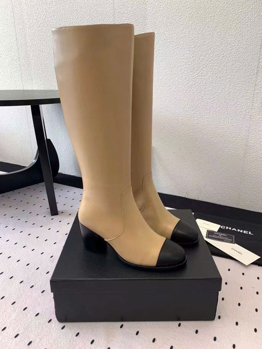 (1:1 replica) Chanel Leather Long Boots