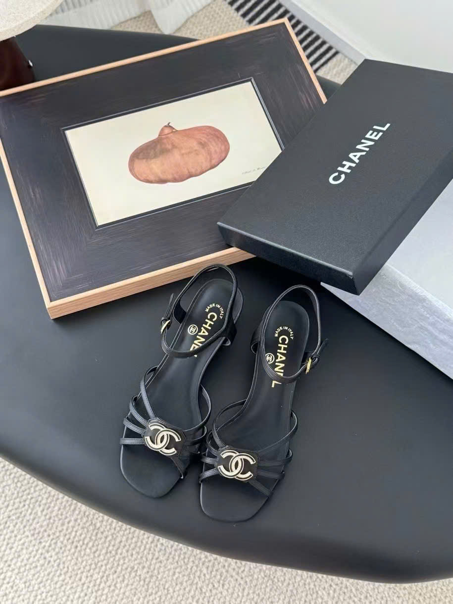 (1:1 replica) Chanel C Logo Women s Sandals 5cm