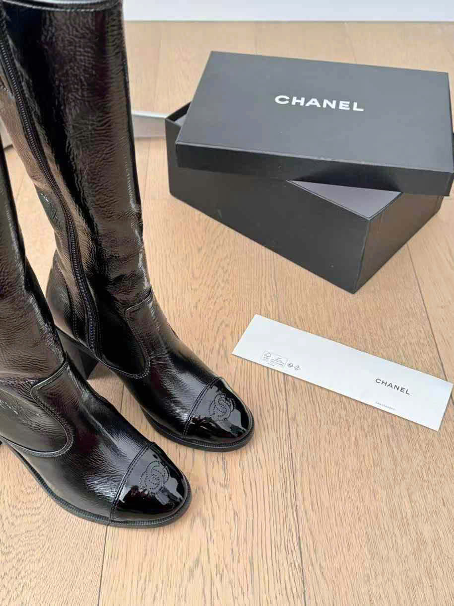(1:1 replica) Chanel C Logo Long Boots