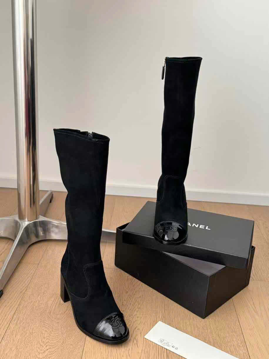 (1:1 replica) Chanel C Logo Long Boots