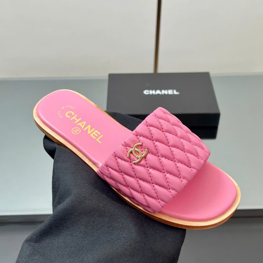(1:1 replica) Chanel CLogo Women s Slides New Arrivals