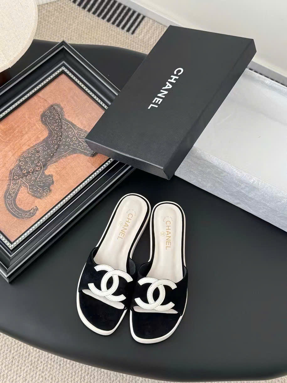(1:1 replica) Chanel C Logo Wome s Slide