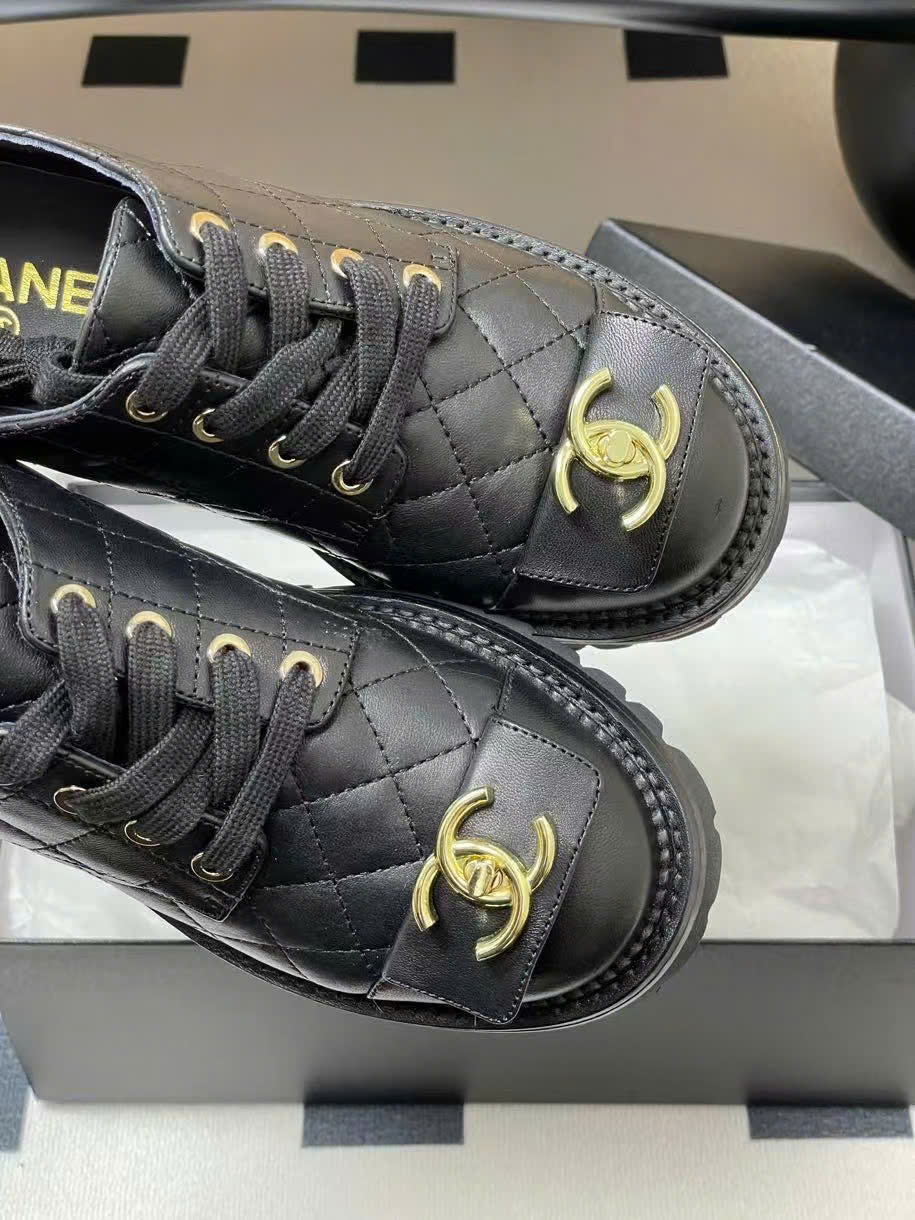(1:1 replica) Chanel C Logo Oxfords Women s Shoes