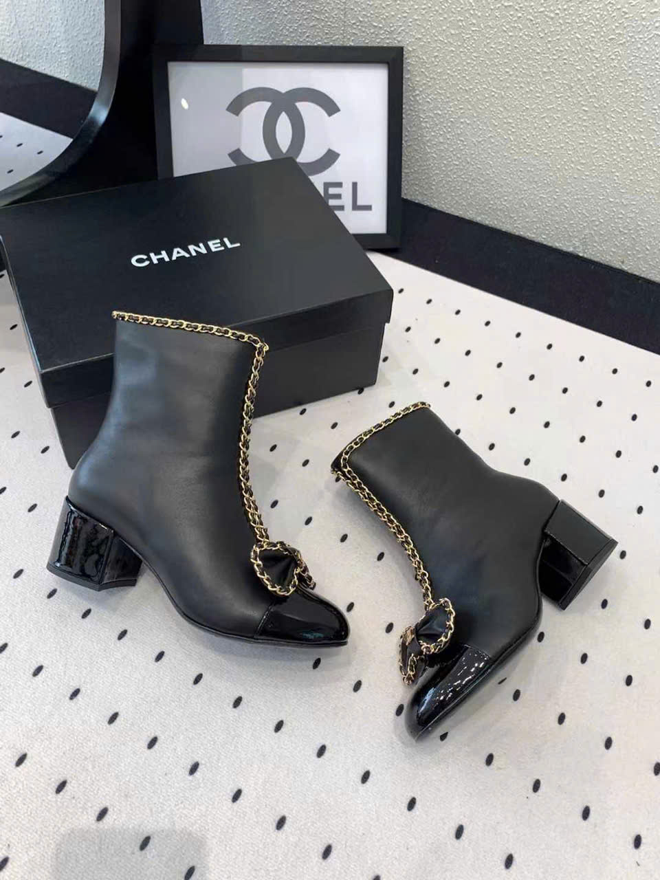 (1:1 replica) Chanel Vintages Leather Boots
