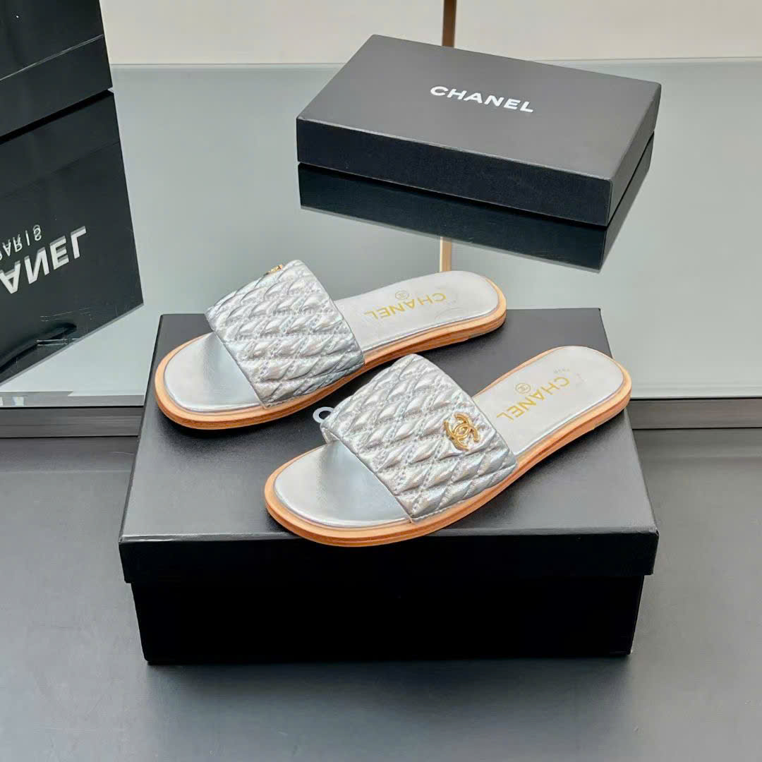 (1:1 replica) Chanel CLogo Women s Slides New Arrivals