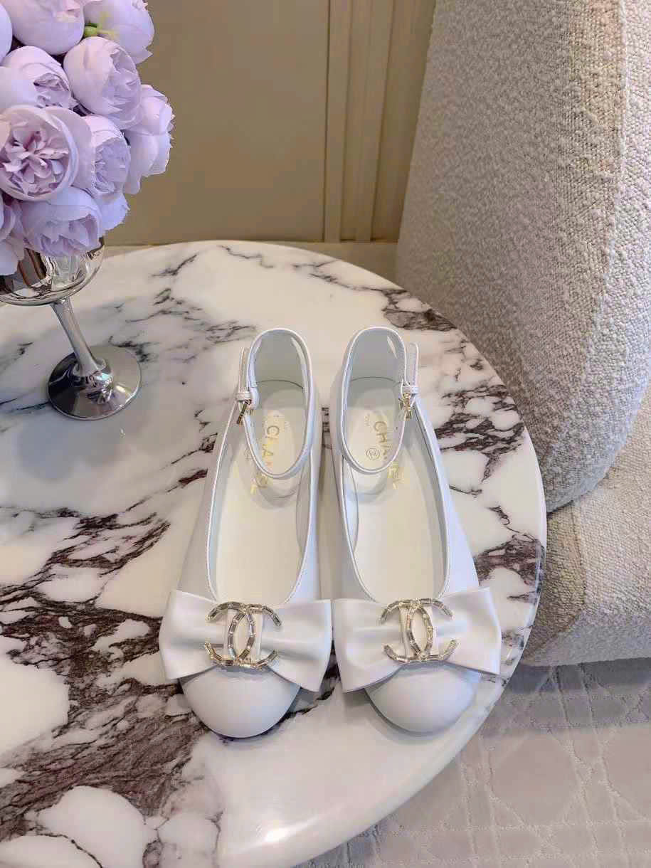 (1:1 replica) Chanel Leather Ballets Shoes