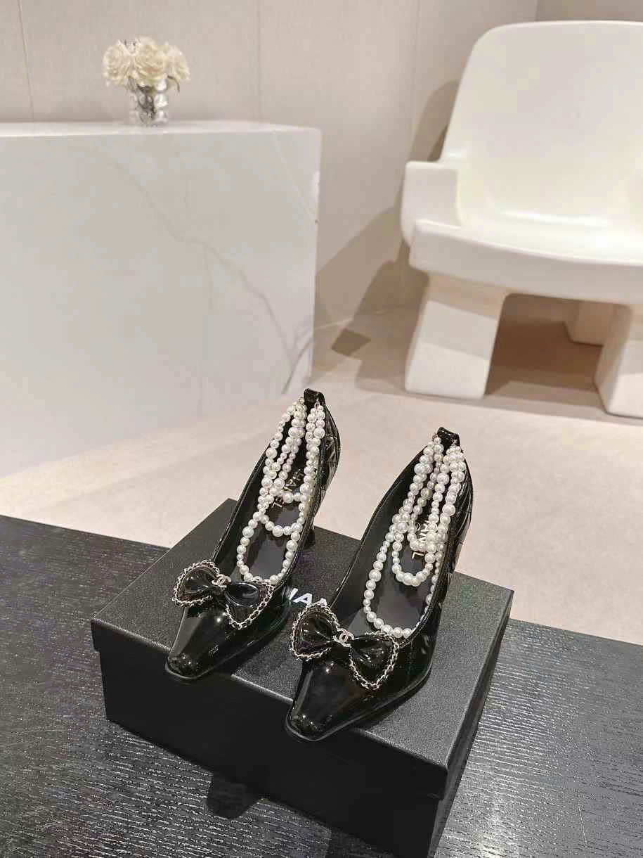 (1:1 replica) Chanel Vintages Leather Shoes