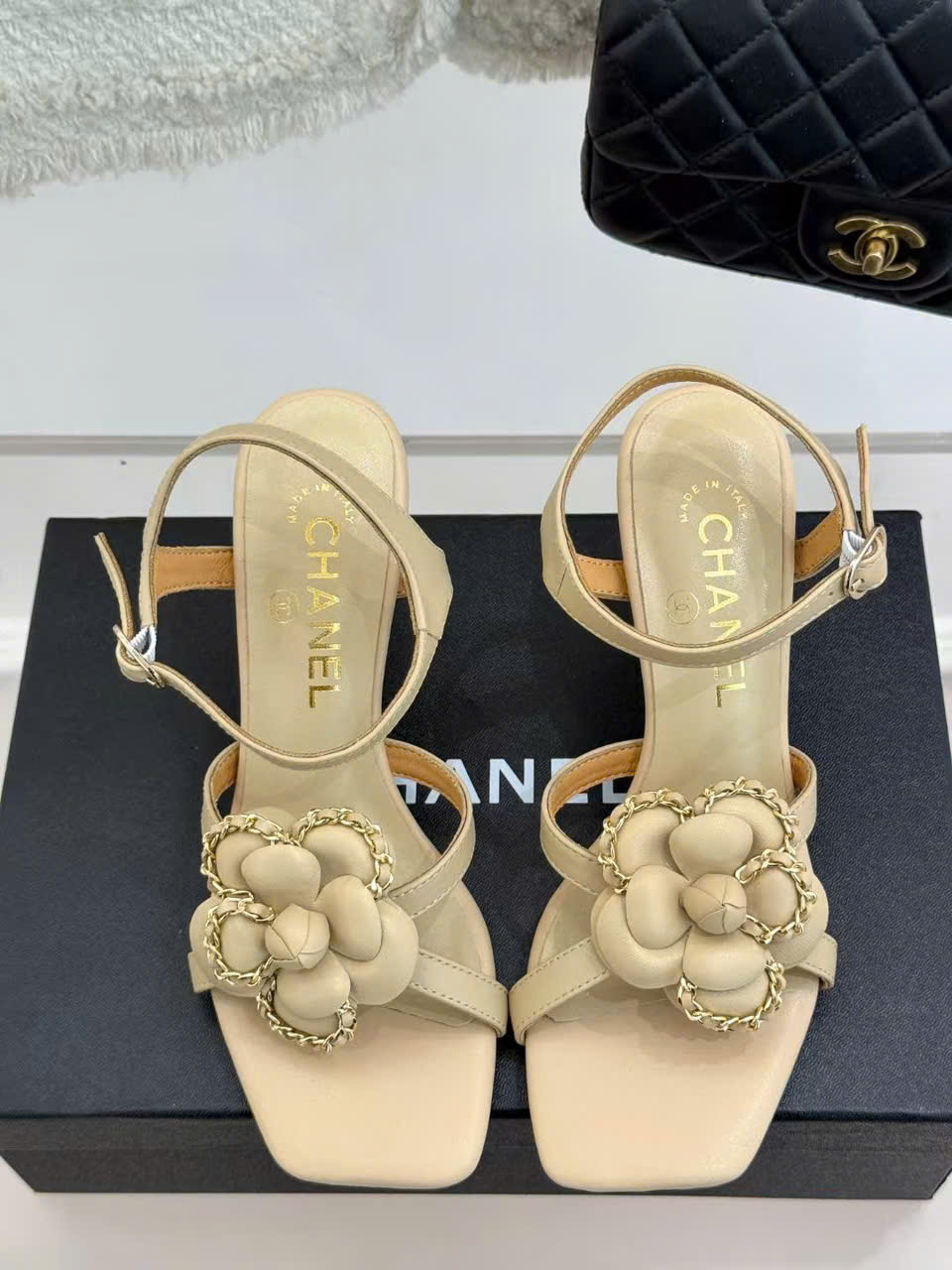 (1:1 replica) Chanel Leahter Women s Sandals 5cm/7.5cm