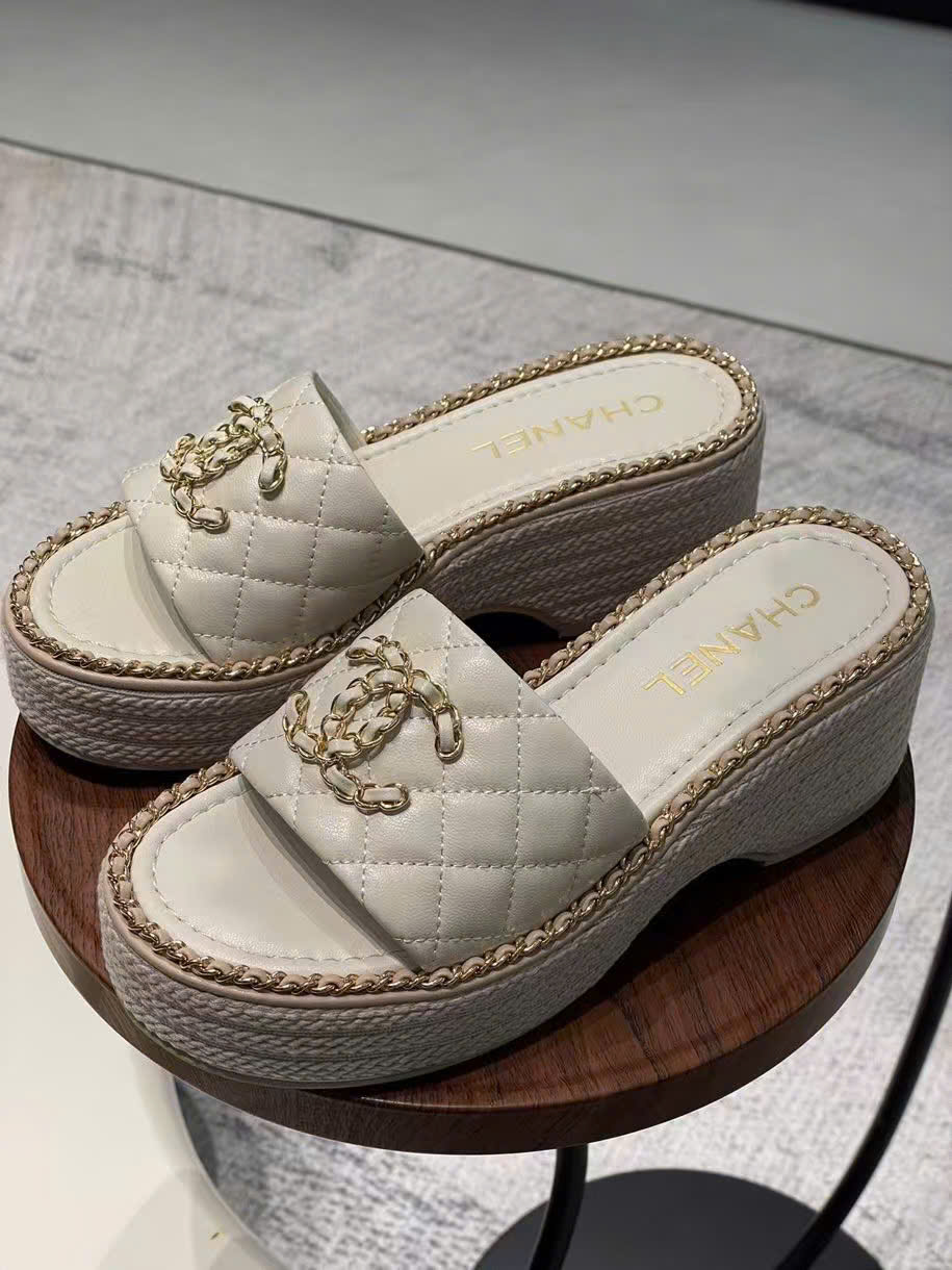 (1:1 replica) Chanel C Logo Sandals Summer 2025