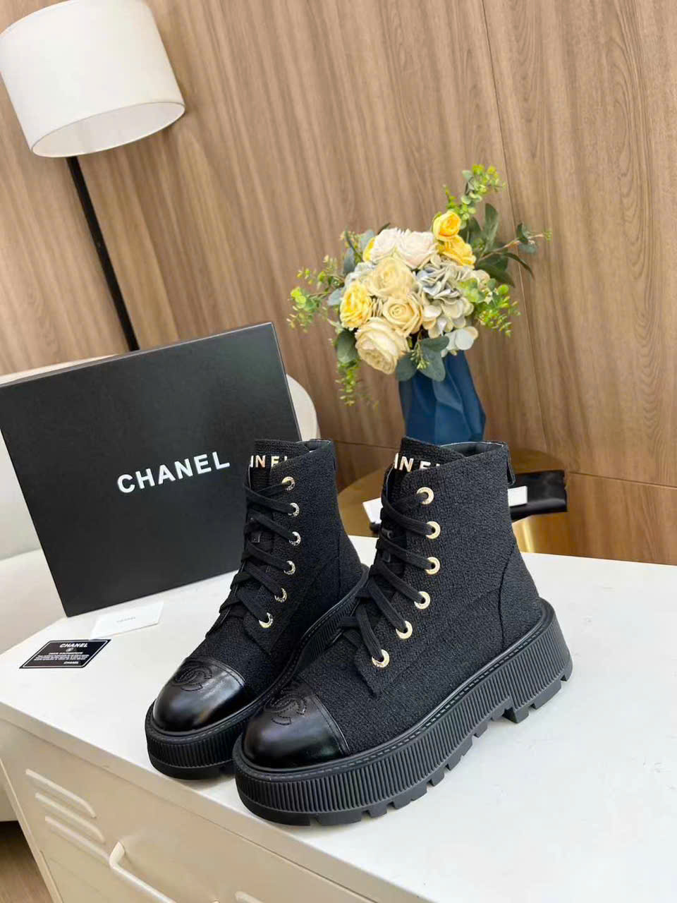 (1:1 replica) Chanel Platform Martin Boots