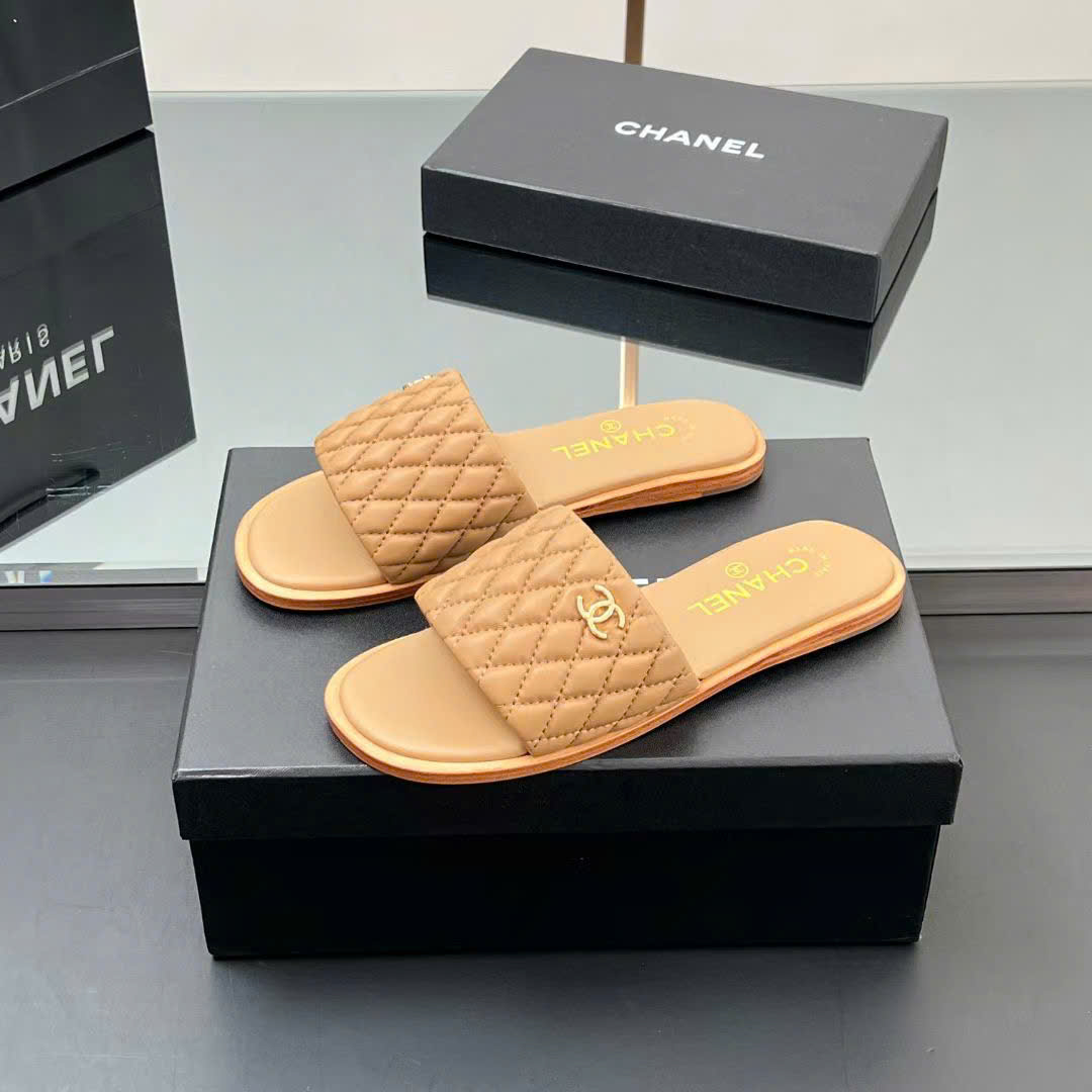 (1:1 replica) Chanel CLogo Women s Slides New Arrivals