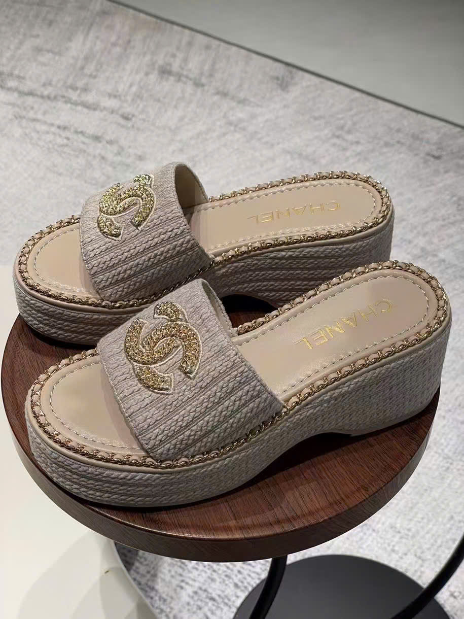 (1:1 replica) Chanel C Logo Sandals Summer 2025