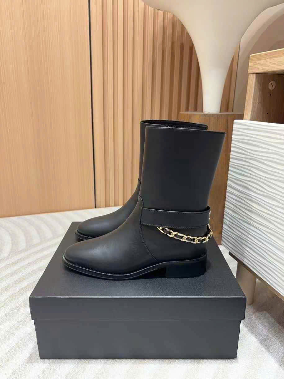 (1:1 replica) Chanel Vintage Leather Boots