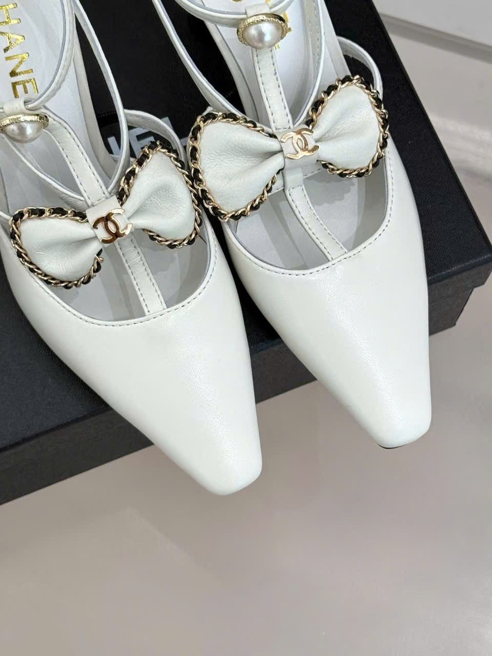 (1:1 replica) Chanel C Logo Vintages Shoes 8cm