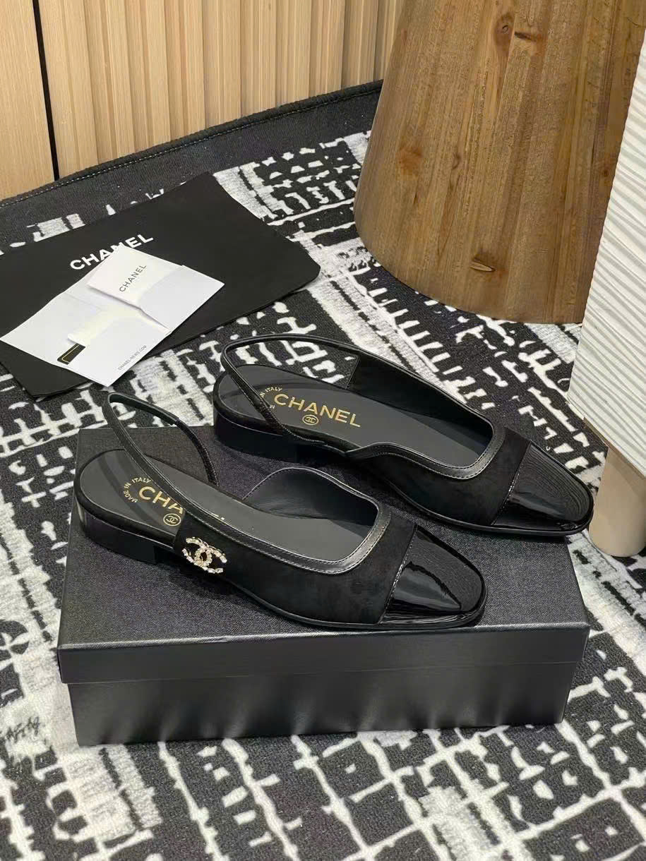 (1:1 replica) Chanel C Logo Women s Slingback Shoes