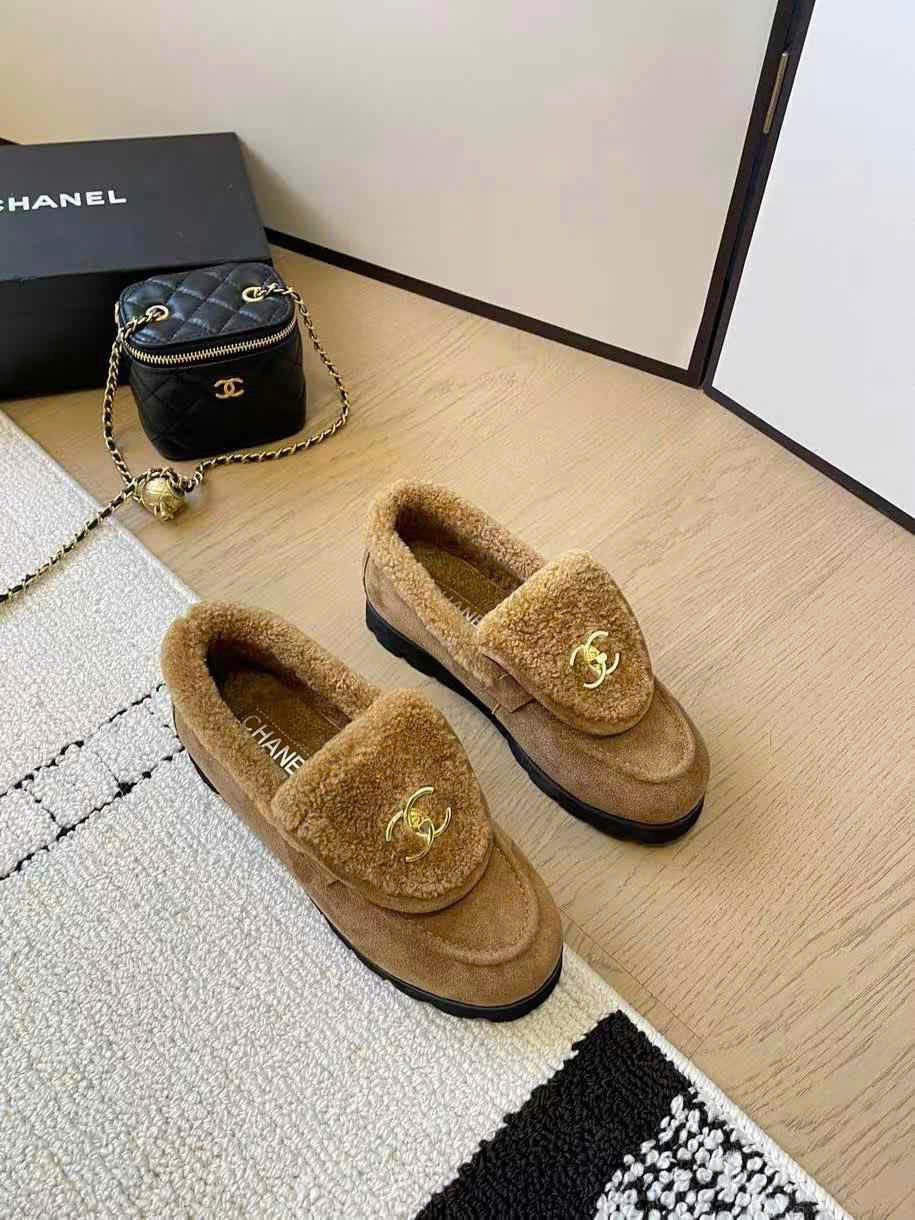 (1:1 replica) Chanel Classic Wool Shoes