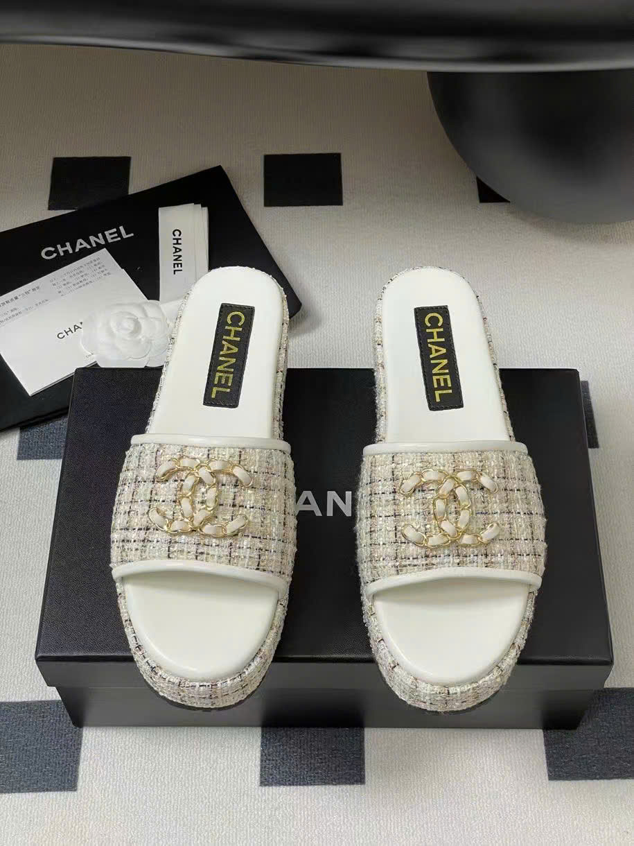 (1:1 replica) Chanel C Logo Women s Slides 2025