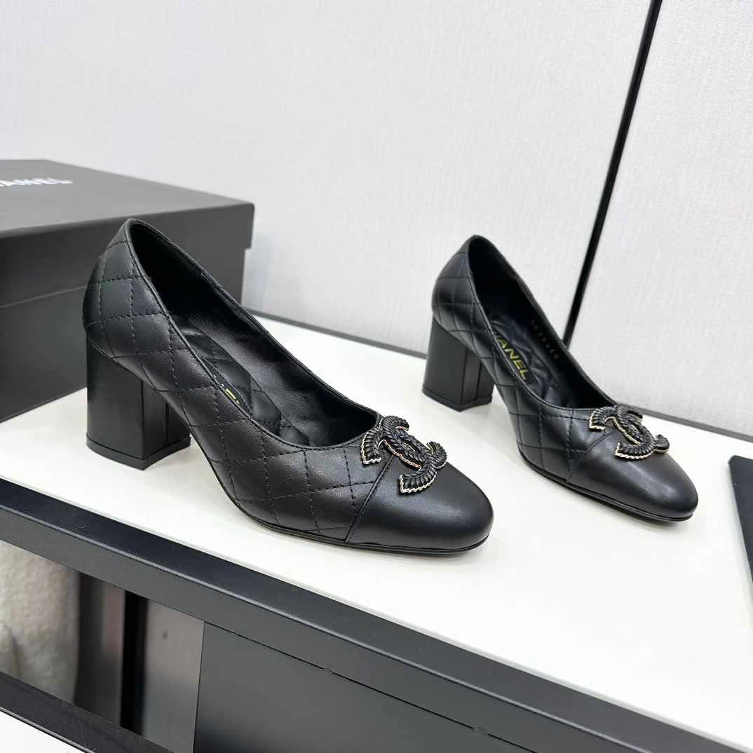 (1:1 replica) Chanel Leather Pumps Shoes