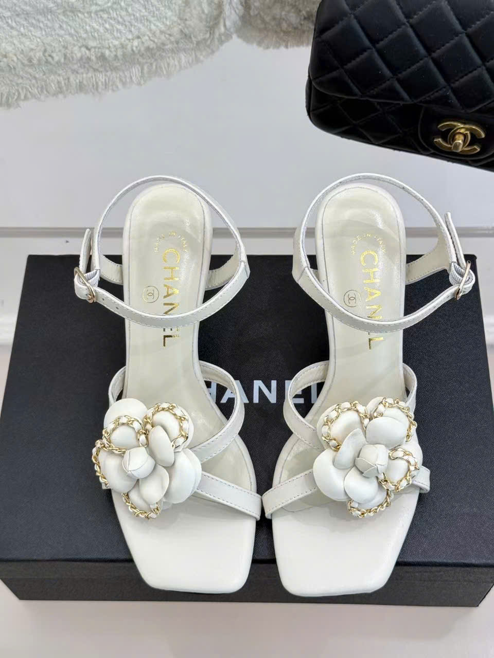 (1:1 replica) Chanel Leahter Women s Sandals 5cm/7.5cm