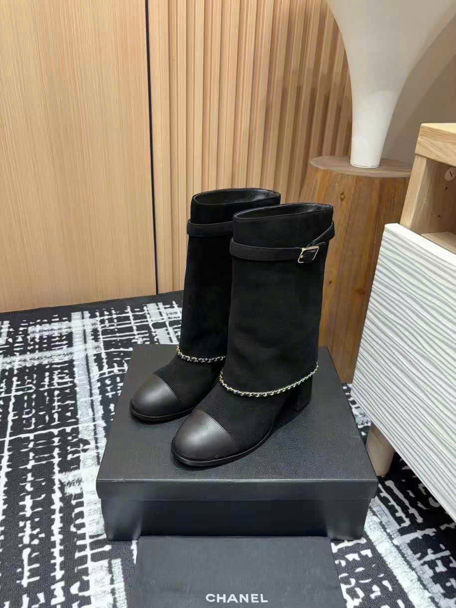 (1:1 replica) Chanel Leather Long Boots