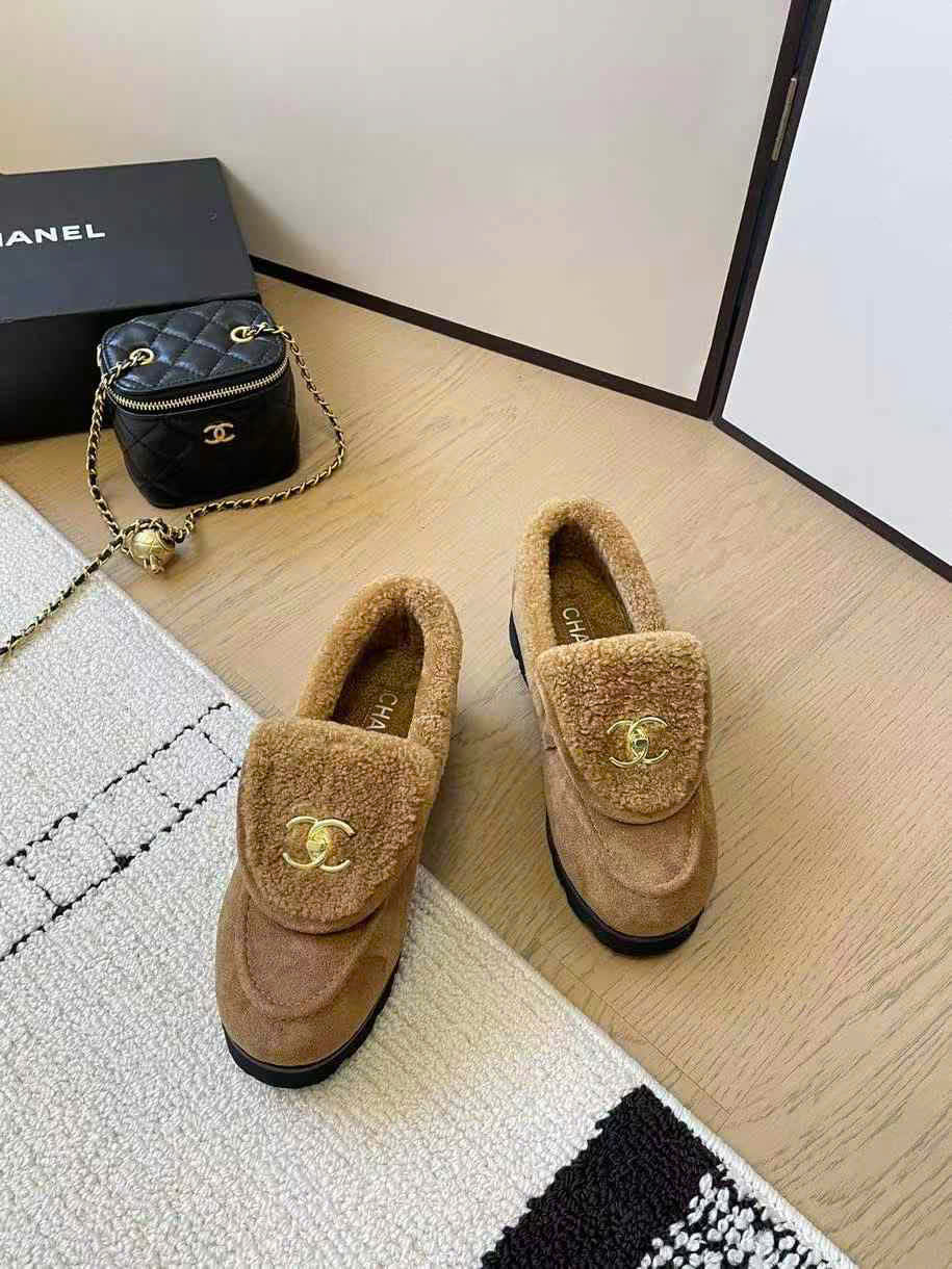 (1:1 replica) Chanel Classic Wool Shoes