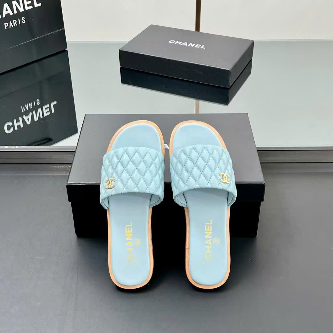 (1:1 replica) Chanel CLogo Women s Slides New Arrivals