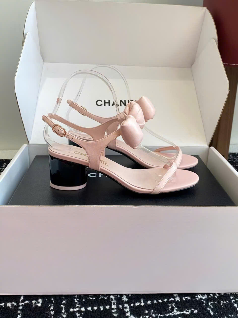 (1:1 replica) Chanel C Logo Vintages Sandals 5cm
