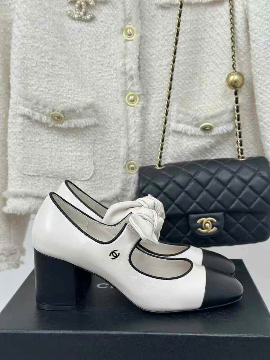 (1:1 replica) Chanel Leather Pumps Shoes