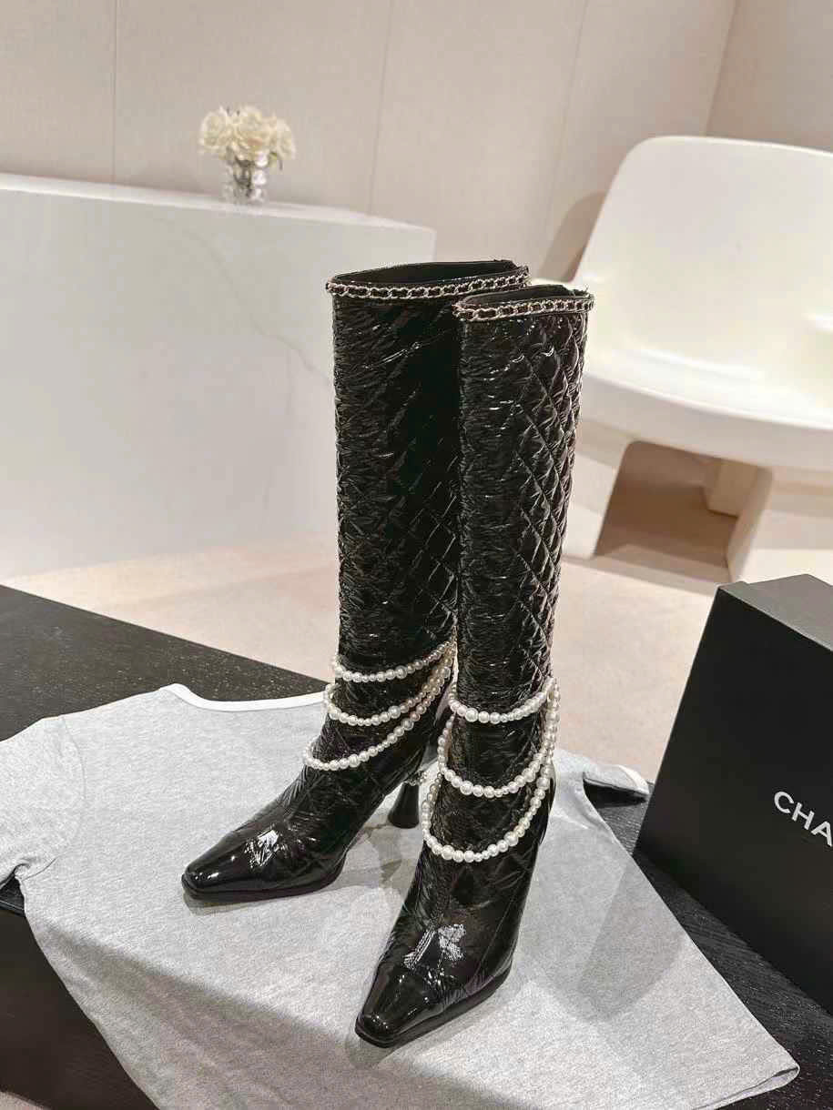 (1:1 replica) Chanel Vintages Leather Boots