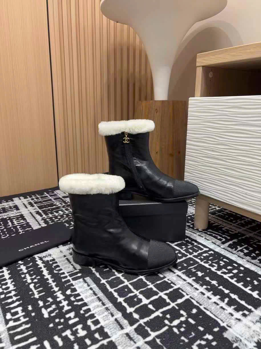(1:1 replica) Chanel Sheep s fleece Boots