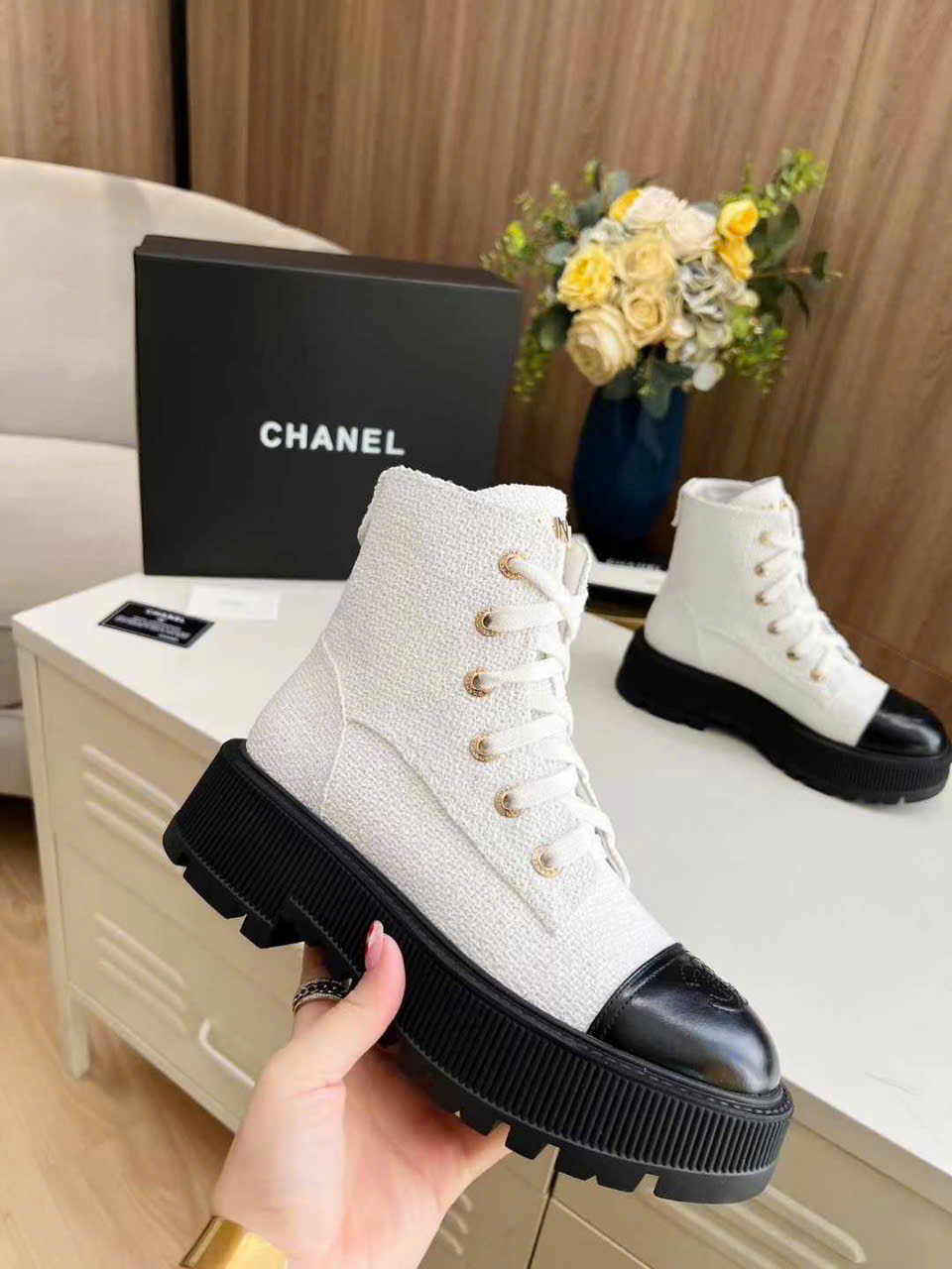 (1:1 replica) Chanel Platform Martin Boots