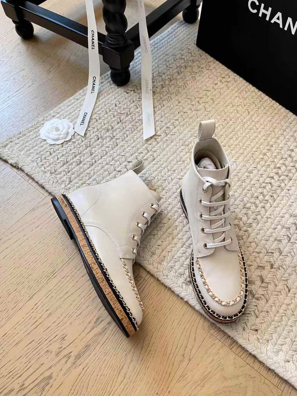 (1:1 replica) Chanel Leather Ankle Boots