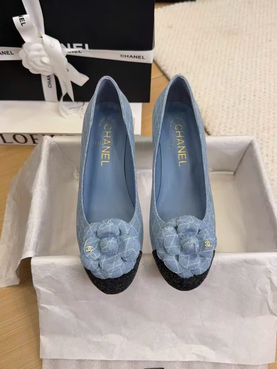 (1:1 replica) Chanel Vinatges Monogram Women s Shoes 5cm