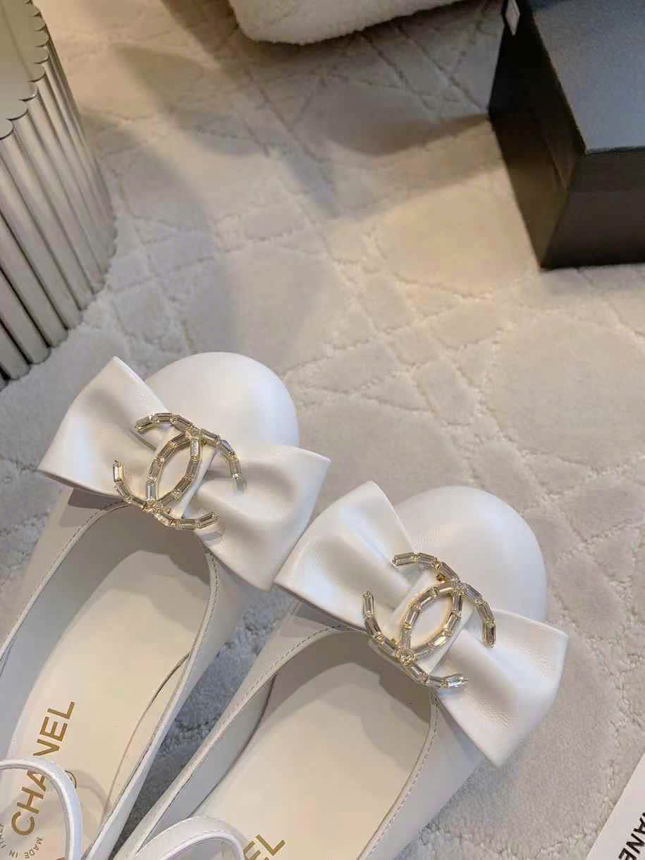 (1:1 replica) Chanel Leather Ballets Shoes