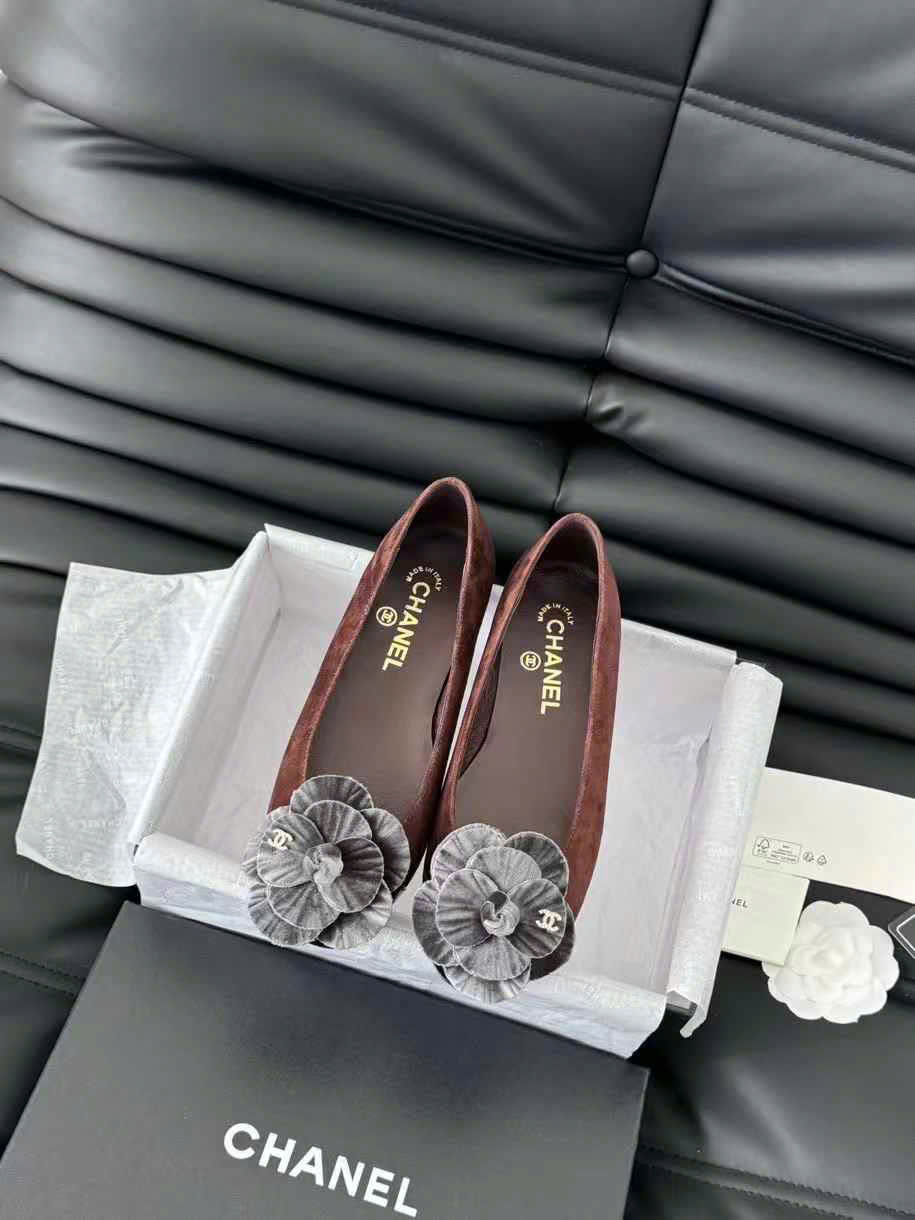 (1:1 replica) Chanel Camelia Logo Women s Shoes