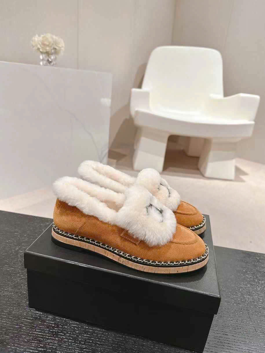 (1:1 replica) Chanel Suede Leather Women s Snow Shoes