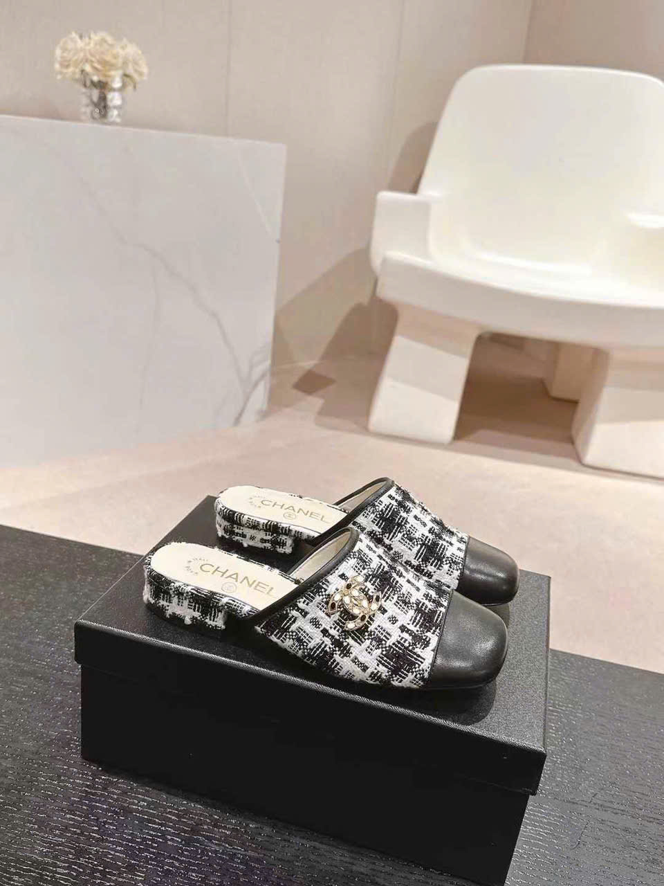 (1:1 replica) Chanel Open Back Shoes 3cm