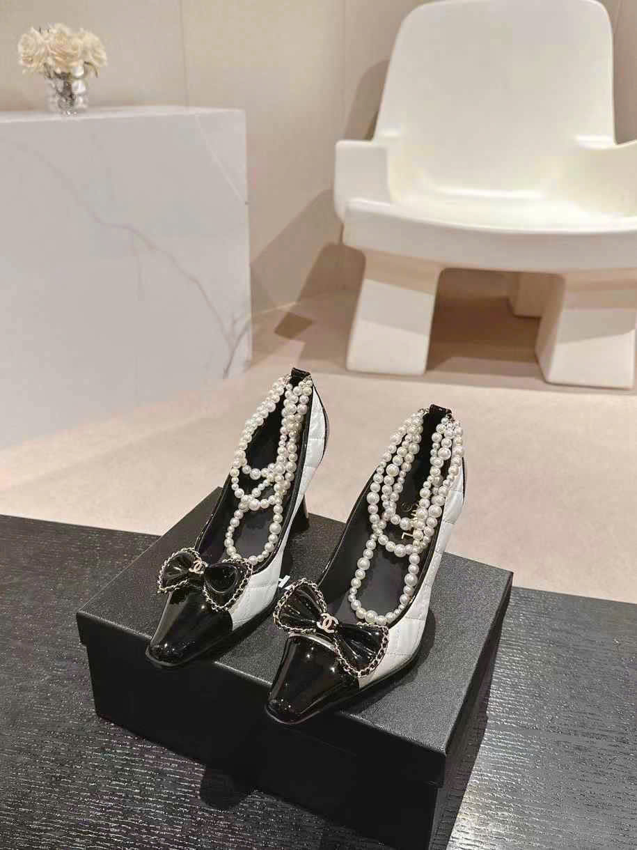 (1:1 replica) Chanel Vintages Leather Shoes