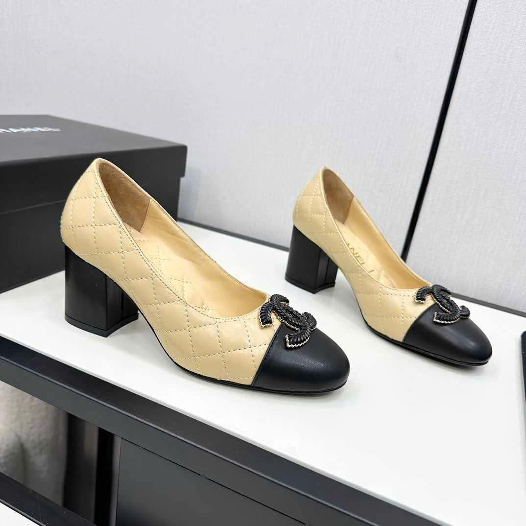 (1:1 replica) Chanel Leather Pumps Shoes