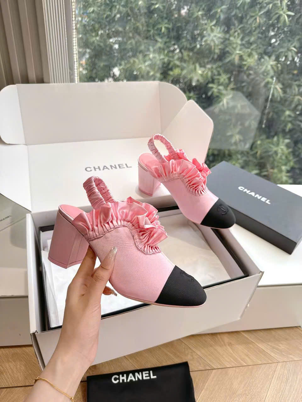 (1:1 replica) Chanel CLogo Slingback Shoes New Arrivals