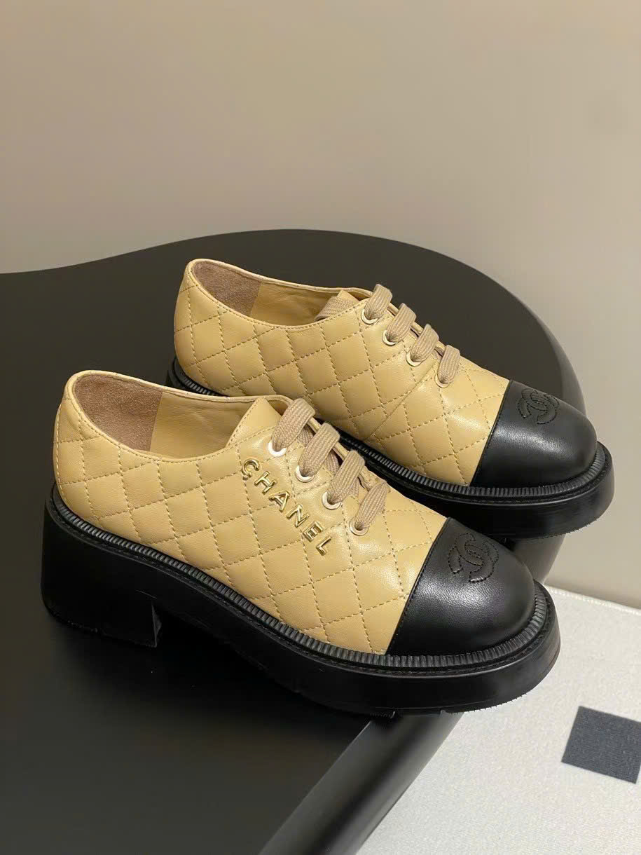 (1:1 replica) Chanel C Logo Oxfords Women s Shoes
